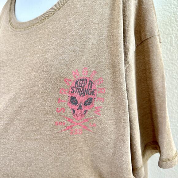 Strange Brew Shreveport LA Brewery Graphic T Shirt Mens XL Keep It Strange Alien - Picture 4 of 12
